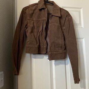brown brandy melville corduroy jacket